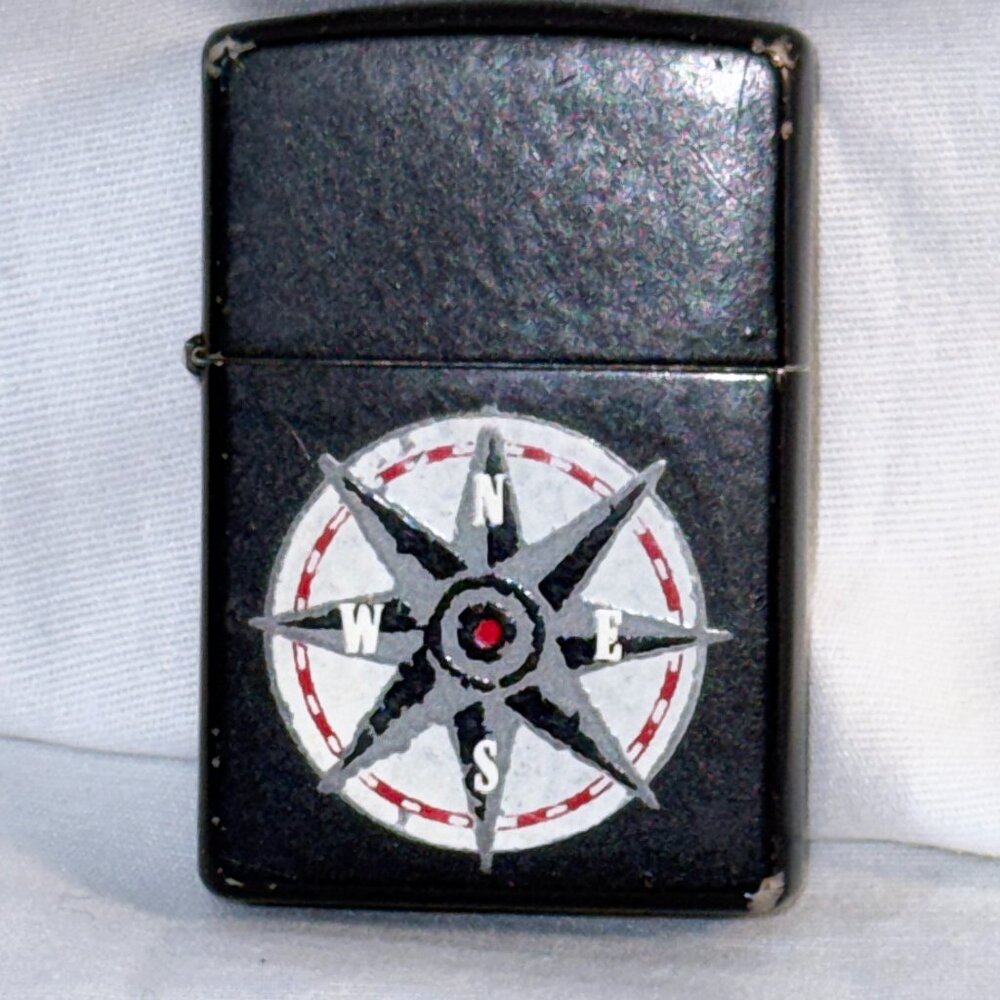 1997 Zippo Lighter G-XIII Black Compass Adventure Marlboro New Insert